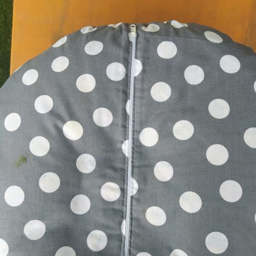 Ökodeko cseppülő- puha babzsákfotel gyerekeknek, szürke pöttyös 