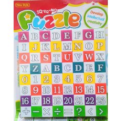 Fa puzzle IQ számok és betűk 24x30 cm