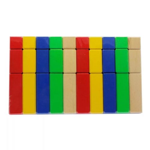 Fa építőkocka, 30 db-os 34x18 cm, ÖKODEKO