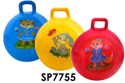 Ugráló labda, 55 cm átmérőjű, rózsaszín nyuszis