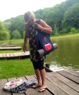 ÖKODEKO Yoga & Beach Companion – kézműves nagyméretű vászontáska jógához és strandhoz