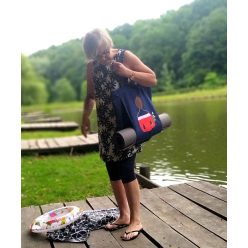 ÖKODEKO Yoga & Beach Companion – kézműves nagyméretű vászontáska jógához és strandhoz ÖKODEKO Yoga & Beach Companion – kézműves nagyméretű vászontáska jógához és strandhoz