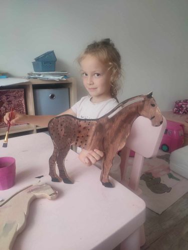 ÖKODEKO Musztáng DIY lovasfigura 