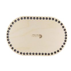 Horgolható fa táskaalap  íves téglalap 20 x 9 cm Horgolható fa táskaalap  íves téglalap 20 x 9 cm