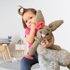 ÖKODEKO Horgolt pihe-puhi nyuszis alvóka 