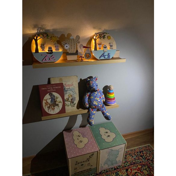 ÖKOBABY Falikép, világító dekoráció gyerekszobába, macis